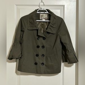 KENZIE cropped peacoat with 3/4 sleeves size 10